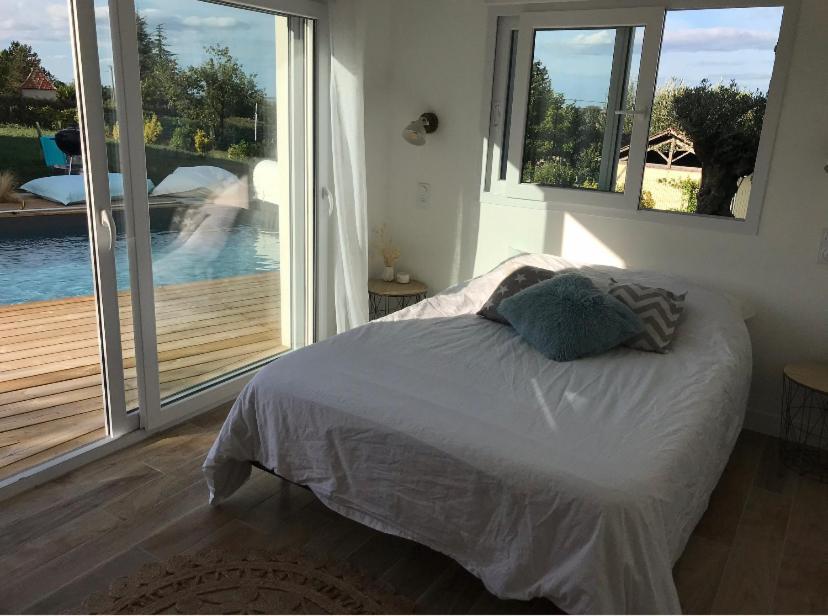 Chambre indépendante dans pool house Le Mas-dʼAgenais Esterno foto